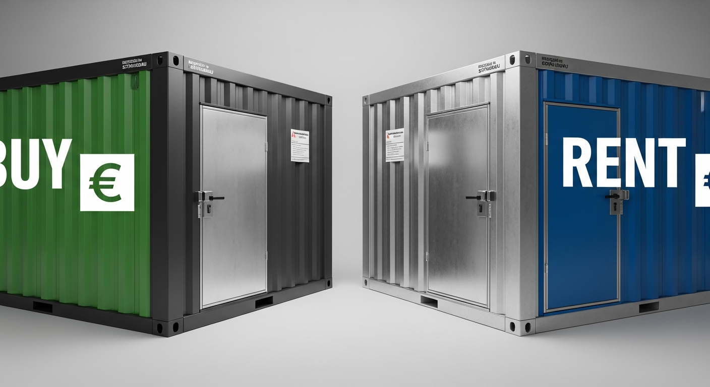 Container kaufen oder mieten – zwei Flat Pack Container im Vergleich