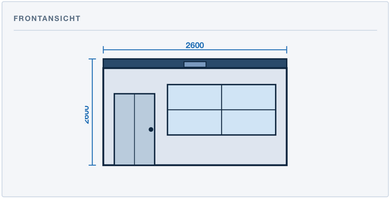 Flat Pack 240×600 WC/Dusche