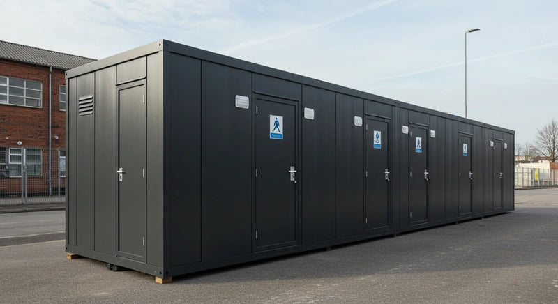 Flat Pack Sanitärcontainer WC & Dusche – Innenansicht